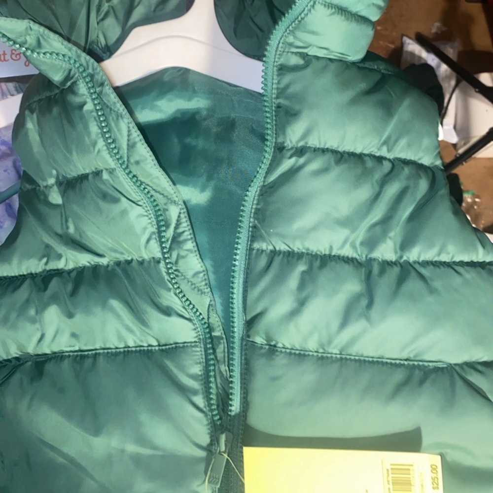 Kids Green Puffer vest